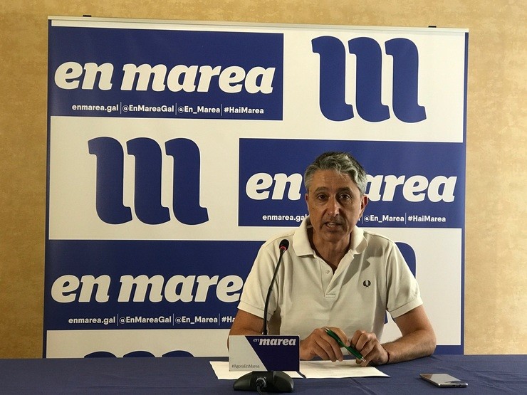Gonzalo Rodríguez, membro da coordinadora de En Marea, en rolda de prensa / Europa Press