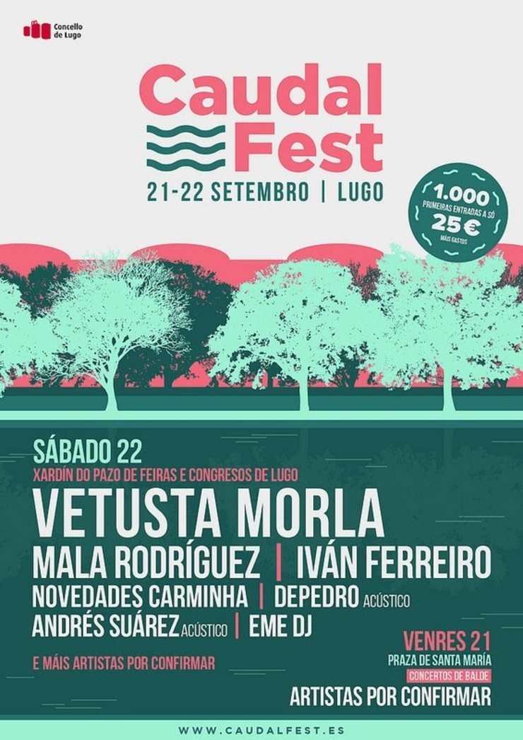 Cartel do Caudal Fest, que se celebrará en Lugo. REMITIDO 