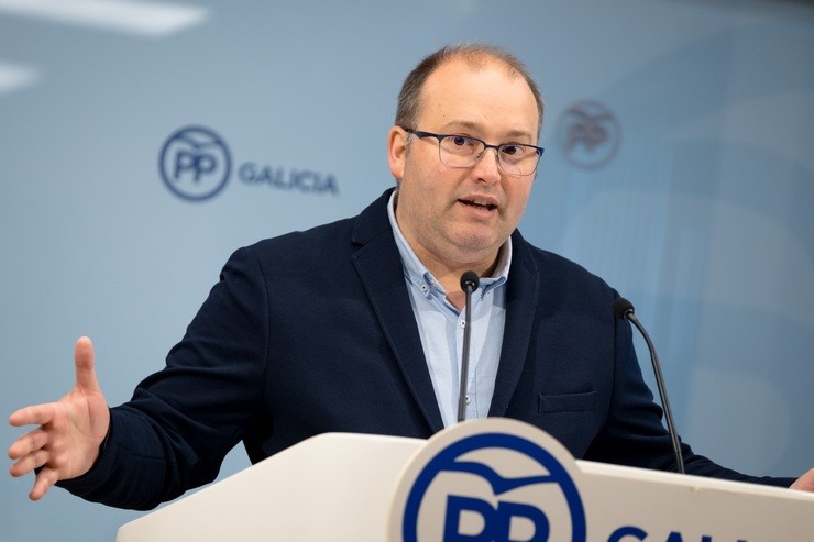 Miguel Tellado, secretario xeral do PP galego en rolda de prensa. PPDEG - Archivo 
