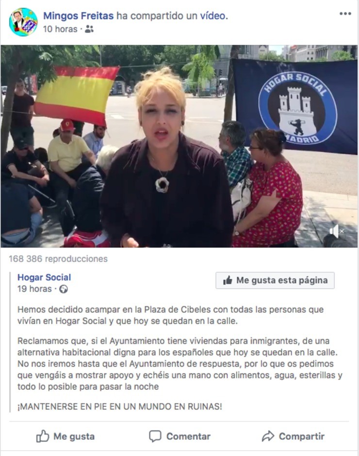 Vídeo da líder de Hogar Social, Melissa Domínguez, copartido por un concelleiro do PP / XdV