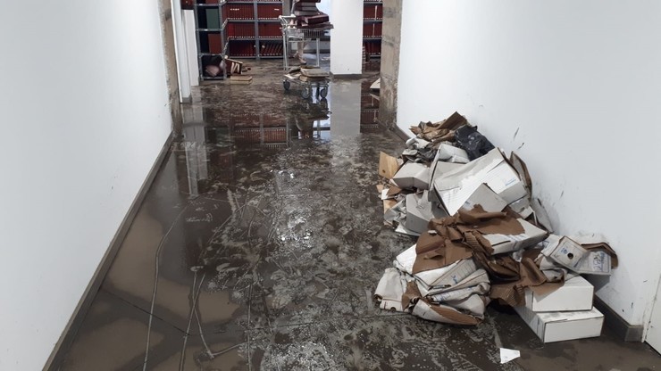 Inundación no arquivo da Audiencia da Coruña (foto arquivo). REMITIDA 