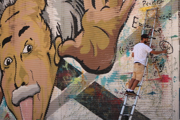 Diego leva os obradoiros de arte urbana para nenos en Lugo / Óscar Bernárdez.