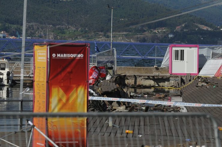 O peirao de Vigo, tralo accidente durante o Marisquiño
