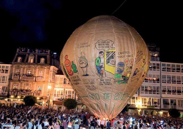 O globo de Betanzos, nas festas patronais de San Roque/ Páxinas Galegas