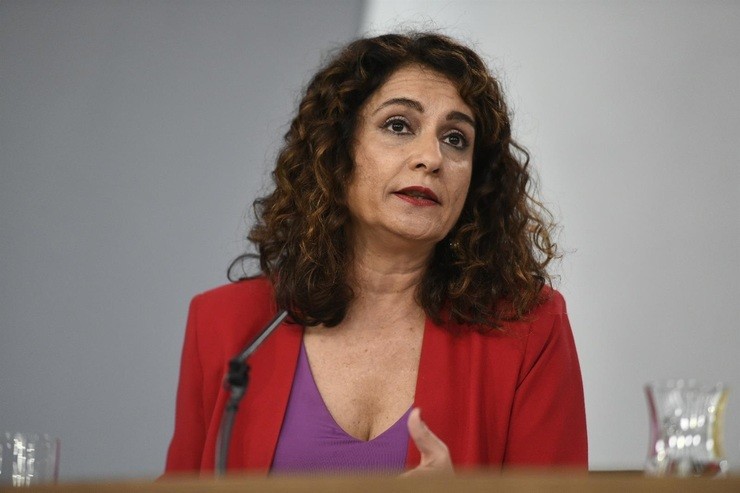 Roda de prensa da ministra de Facenda, María Jesús Montero. ÓSCAR DEL POZO/EUROPA PRESS