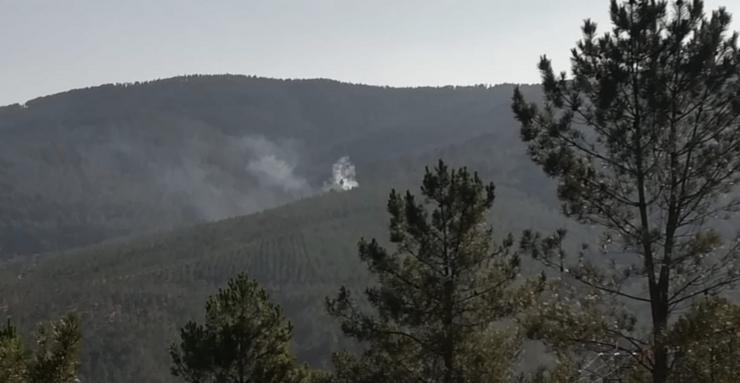 Inicio dun lume no concello de Laza / Emerxencias Ourense.