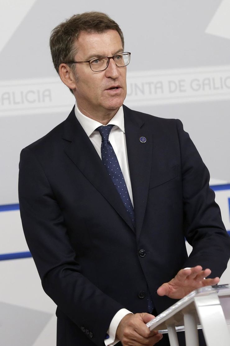 Feijóo, na rolda de prensa após o Consello da Xunta. XUNTA DE GALICIA / Europa Press