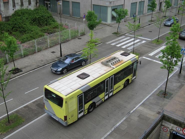 Autobús urbano en Santiago de Compostela. EUROPA PRESS - Arquivo