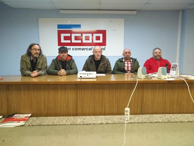 Rolda de prensa do comité de Siemens-Gamesa nas Somozas.. CCOO / Europa Press