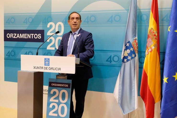 O conselleiro de Facenda, Valeriano Martínez, presenta no Parlamento os orzamentos da Xunta para 2020. XUNTA