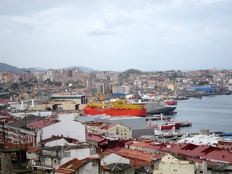 Vista Do Estaleiro Barreiras Na Ría De Vigo. EUROPA PRESS - Arquivo 