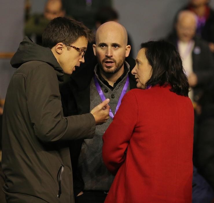 Errejón e Carolina Bescansa durante o Congreso de Vistalegre.. EUROPA PRESS - Arquivo / Europa Press