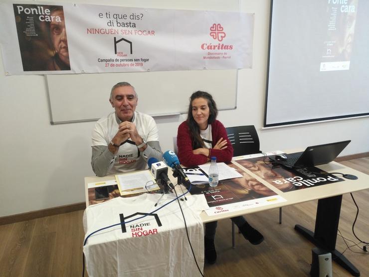 Rolda de prensa de Cáritas en Ferrol. / Europa Press
