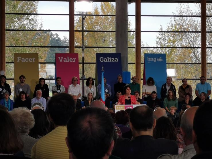 Ana Pontón intervén nun multitudinario Encontro Nacional do BNG en Santiago de Compostela.. MAURO BASTÓN - EUROPA PRESS 