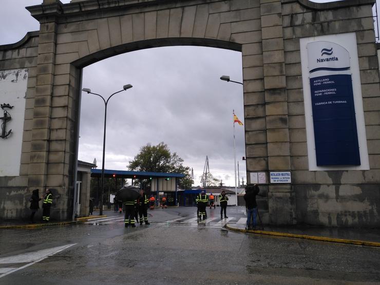 Integrantes do Comité de Navantia e da industria auxiliar en Ferrol. 