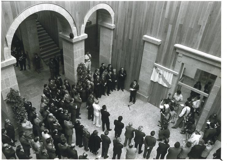 Inauguración do Pazo do Hórreo como sede do Parlamento de Galicia, en 1989 