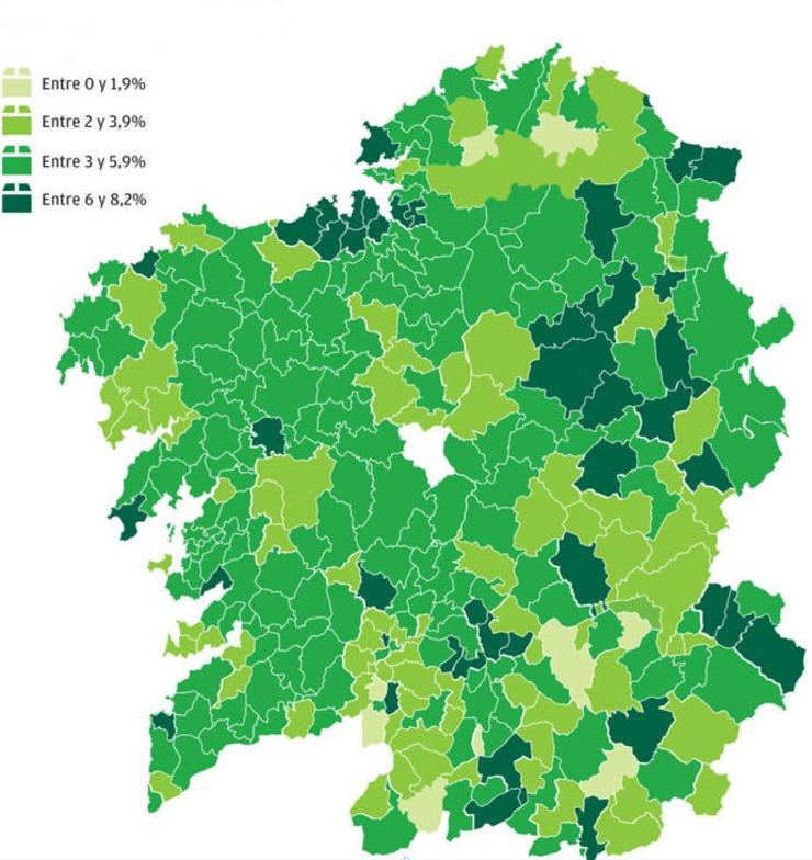 Presenza de Vox en Galicia 