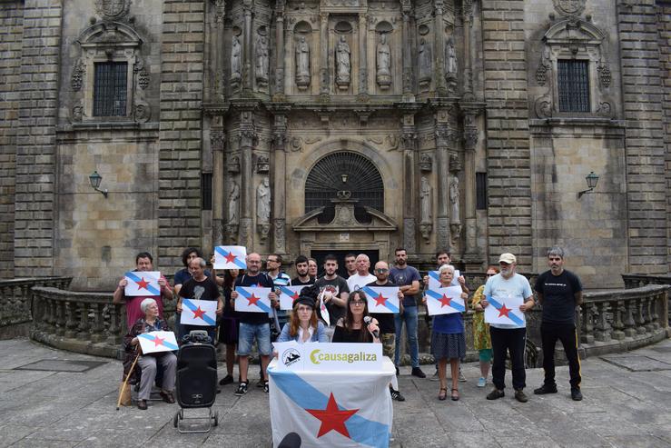 Membros de Causa Galiza en Santiago de Compostela.. CEDIDA - Arquivo