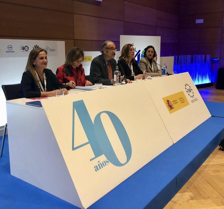 Carmela Silva participando en Toledo no encontro da FEMP 