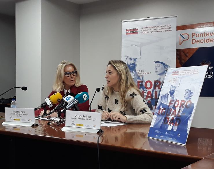 Corina Porro e Patricia Pedroso na presentación deste mércores.. PEDRO DAVILA-EUROPA PRESS / Europa Press