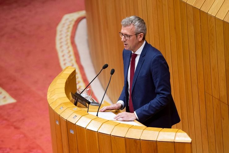 O vicepresidente da Xunta, Alfonso Rueda, no Parlamento 