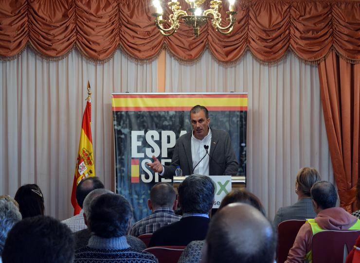 O secretario xeral de Vox, Javier Ortega Smith, en Ourense. 
