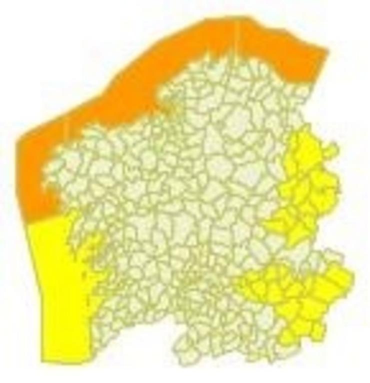 Avisos por neve e no litoral galego para o xoves 7 de novembro.. METEOGALICIA 