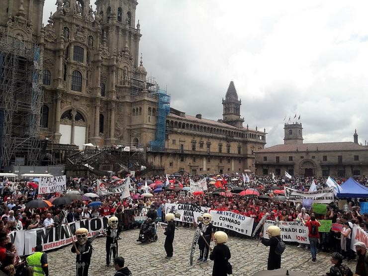 Protesta contra a mina de cobre de Touro-O Pino. EUROPA PRESS - Arquivo / Europa Press