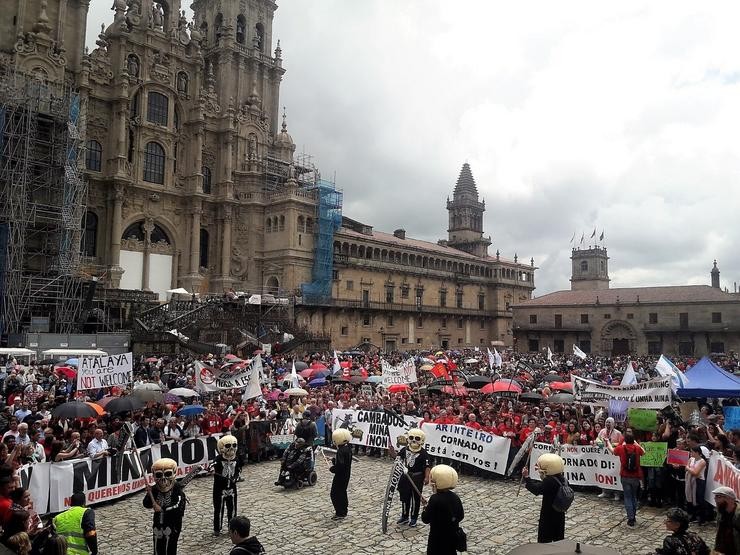 Protesta contra a mina de cobre de Touro-O Pino. EUROPA PRESS - Arquivo