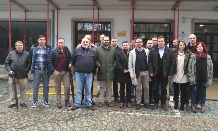 Alcaldes e portavoces socialistas da zona de Ferrolterra. 