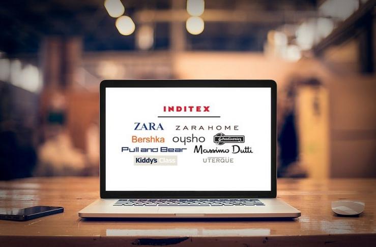 Vendas online e apertura de novos negocios webs de filiais de Inditex como Zara, Berska, Massimo Dutti ou Pull and Bear 