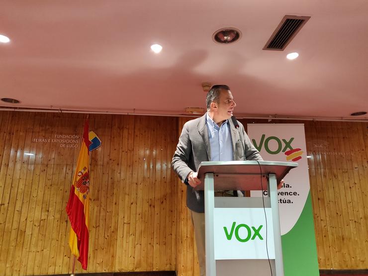 O secretario xeral de Vox, Javier Ortega Smith, en Lugo 