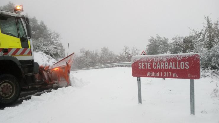 Neve na provincia de Lugo.. DEPUTACIÓN DE LUGO / Europa Press