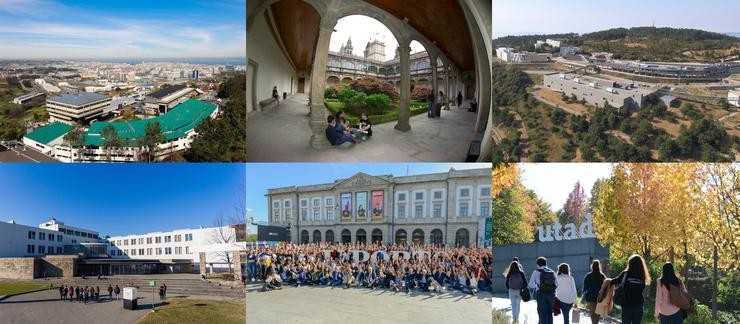 Universidades da Coruña, Santiago de Compostela, Vigo, Minho, Porto e Universidade de Trás-os-Montes e Alto Douro.