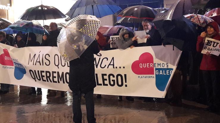 Manifestación de Queremos Galego / @XCotelo en Twitter.