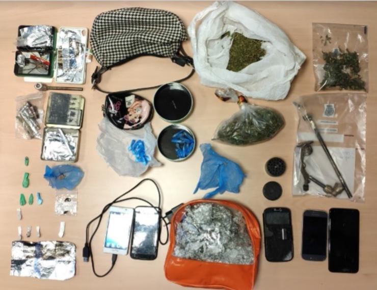 A Policía Nacional incautouse de cocaína, heroína, marihuana e outros efectos no marco da actuación. POLICÍA NACIONAL / Europa Press