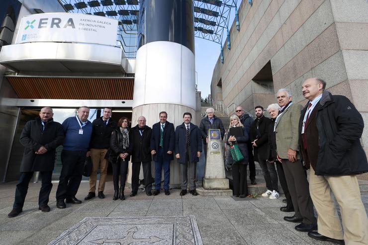 O secretario xeral dá Emigración, Antonio Rodríguez Miranda, xunto ao Pleno do Consello de Comunidades Galegas no edificio Xera, en Santiago. XUNTA 