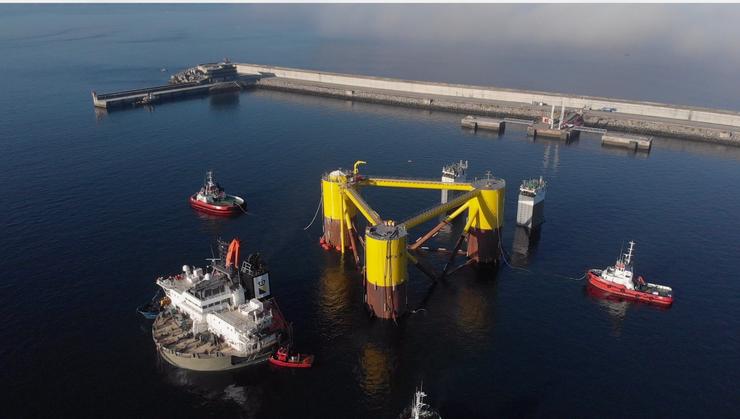 Plataforma flotante do proxecto Windfloat Atlantic. WINDFLOAT - Arquivo 