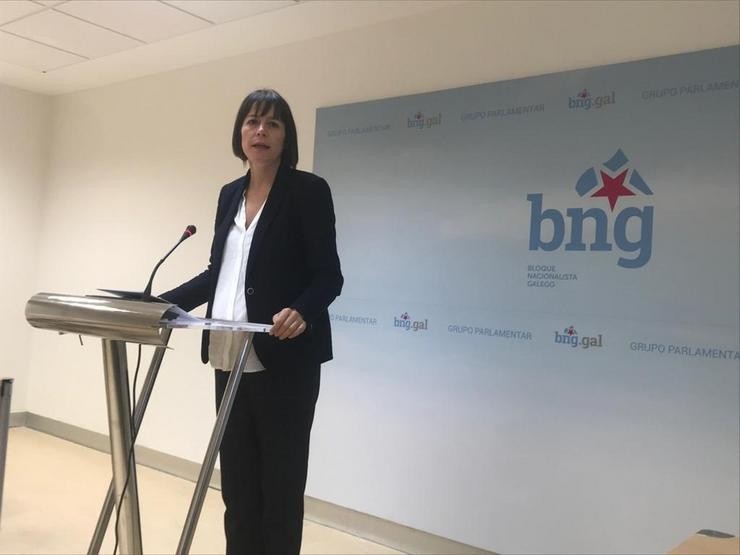 A portavoz nacional do BNG, Ana Pontón, na rolda de prensa