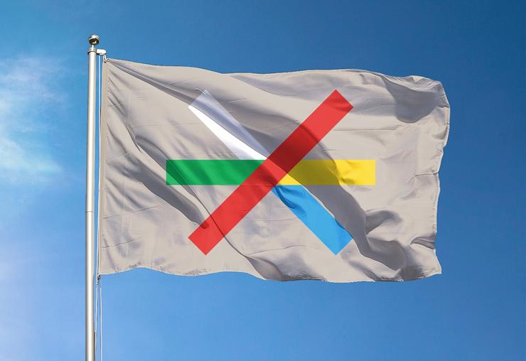 Bandeira de galeusca (Cataluña, Euskadi e Galicia) 