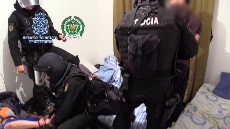 Operativo da Policía contra unha rede controlada por un disidente das FARC que introducía cocaína desde España. POLICÍA NACIONAL / Europa Press