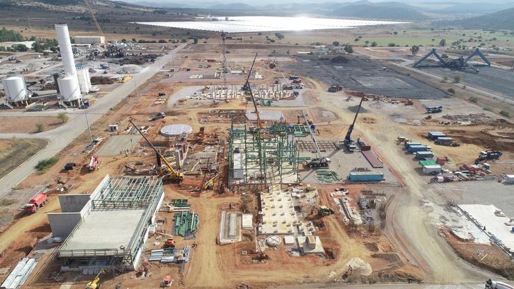 Construción das novas instalacións de Ence en Puertollano. ENCE - Arquivo / Europa Press