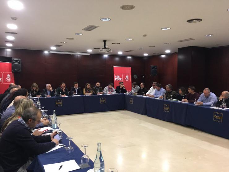 Reunión de alcaldes socialistas da provincia da Coruña. PSOE 