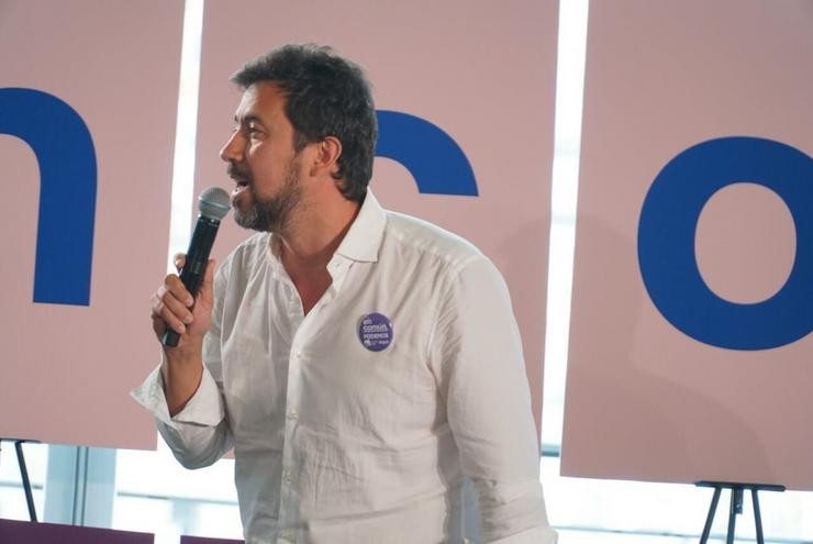 Antón Gómez Reino, candidato de En Común-Unidas Podemos, no acto celebrado na Coruña. EN COMÚN-UNIDAS PODEMOS - Arquivo