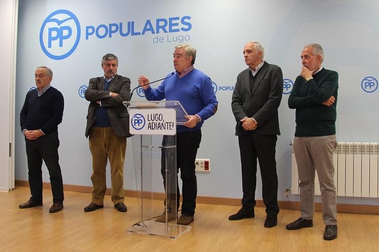 José Manuel Barreiro (PP) en rolda de prensa en Lugo. PARTIDO POPULAR 
