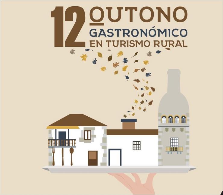 Cartel do 12º Outono gastronómico en turismo rural. XUNTA DE GALICIA 