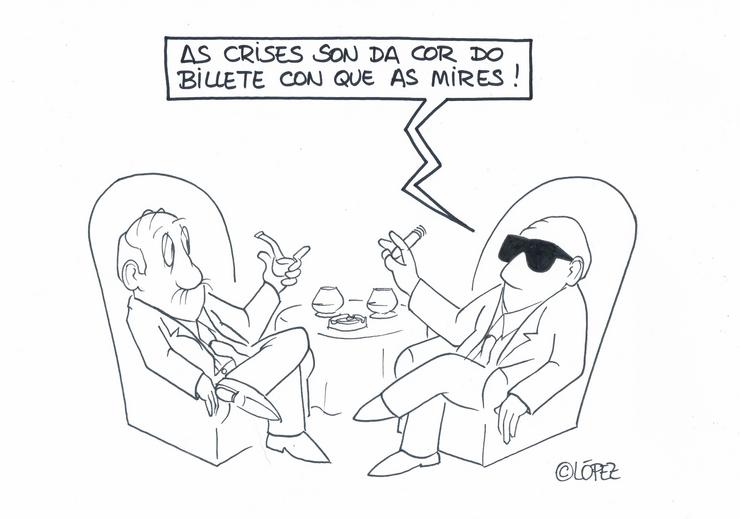 A Viñeta de López - Crise con cartos