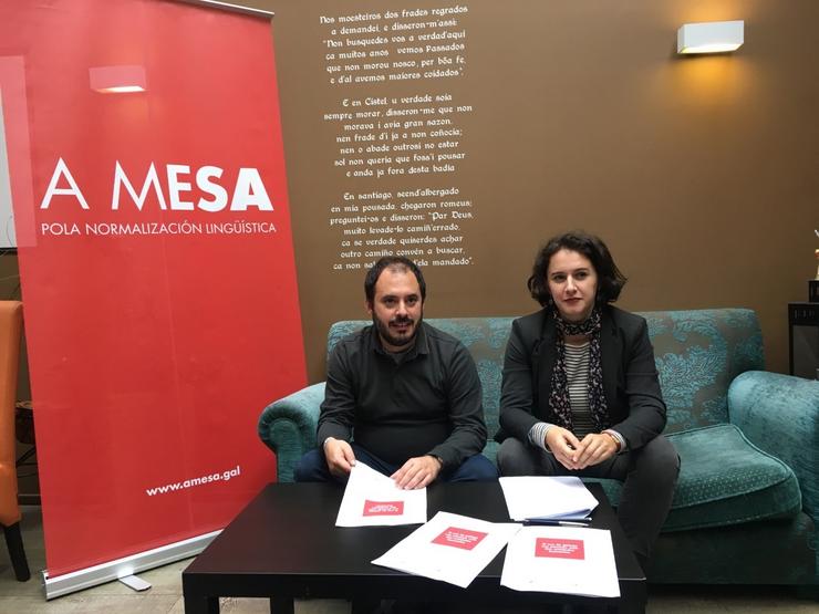 Marcos Maceira e Elsa Quintas, na presentación dun informe da Mesa. EUROPA PRESS - Arquivo 