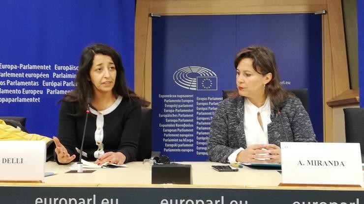 Karima Delli e Ana Miranda, en Bruxelas. REMITIDA 