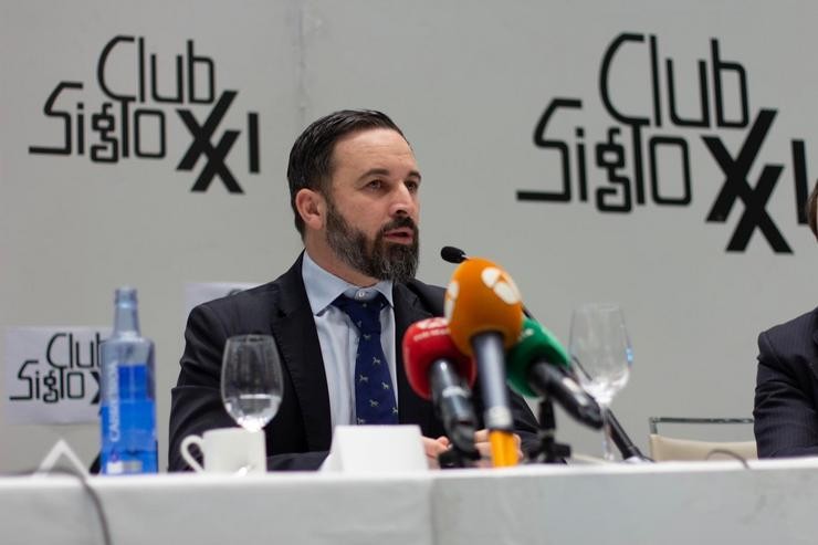 Santiago Abascal protagoniza un Almorzo Informativo do Club Século XXI. VOX 